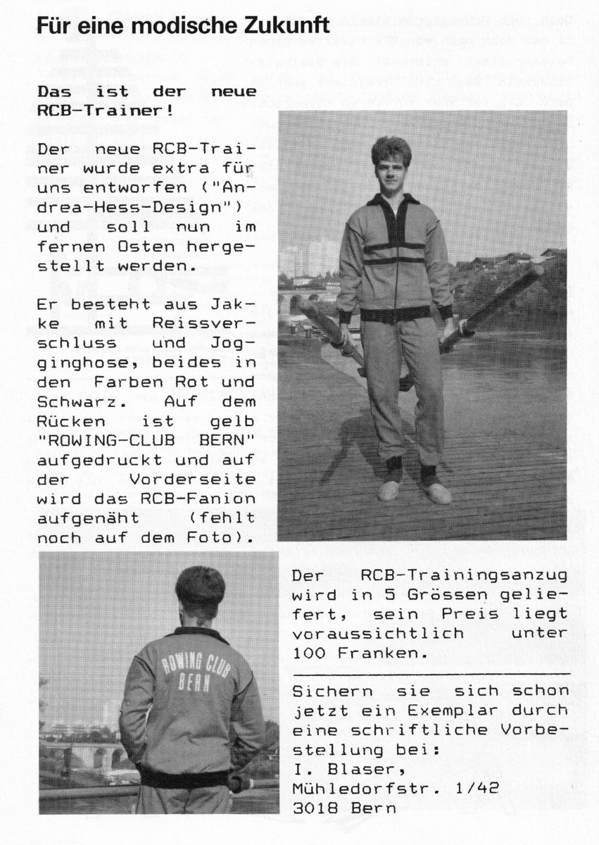 1987 Trainingsanzug Marc Veuve (Telegramm)